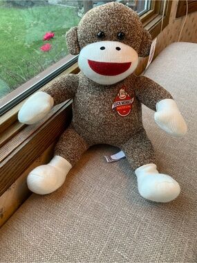 Sock Monkey Museum Plush — Brown & White Classic Monkey
